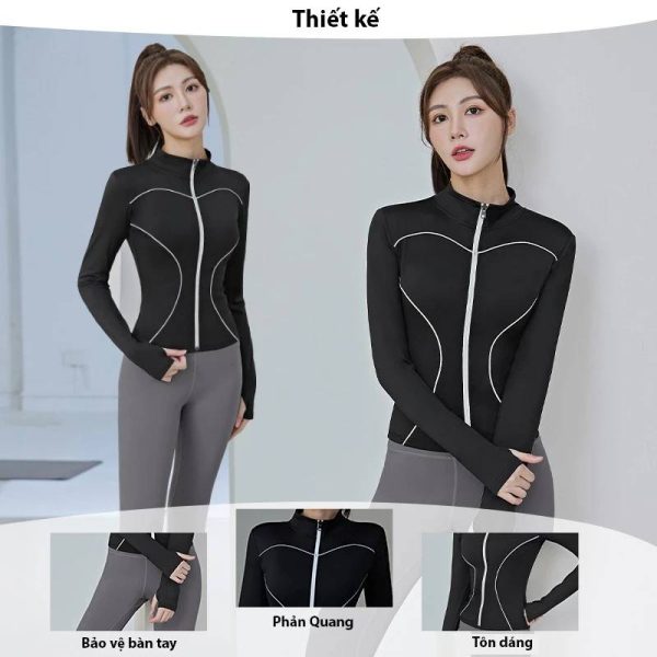áo tập thể thao nữ phản quang